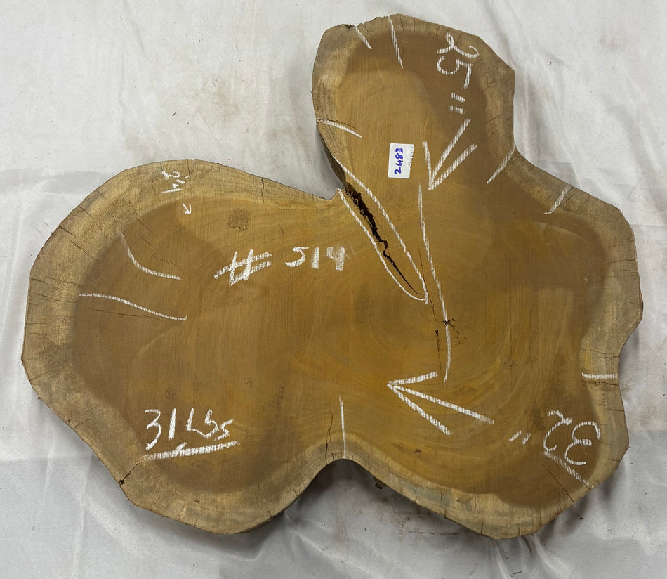 Wild Jack Live Edge Slab/Cookies - 32" x 25" x 2-1/4" #514