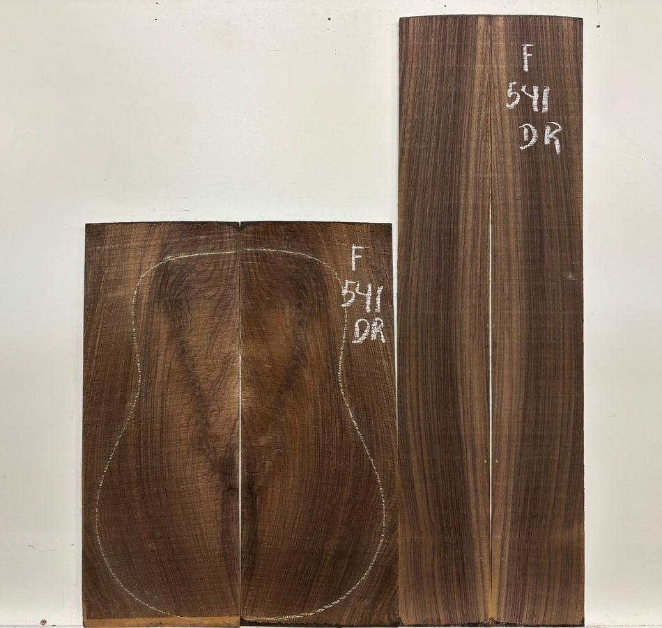 Juego de fondo y aros de guitarra de grado AAAA Dreadnought de palisandro de la India Oriental #61 