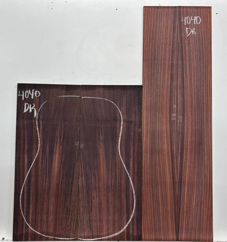 Royal Indian Rosewood Dreadnought Guitar Back & Side Set #4040 - Exotic Wood Zone