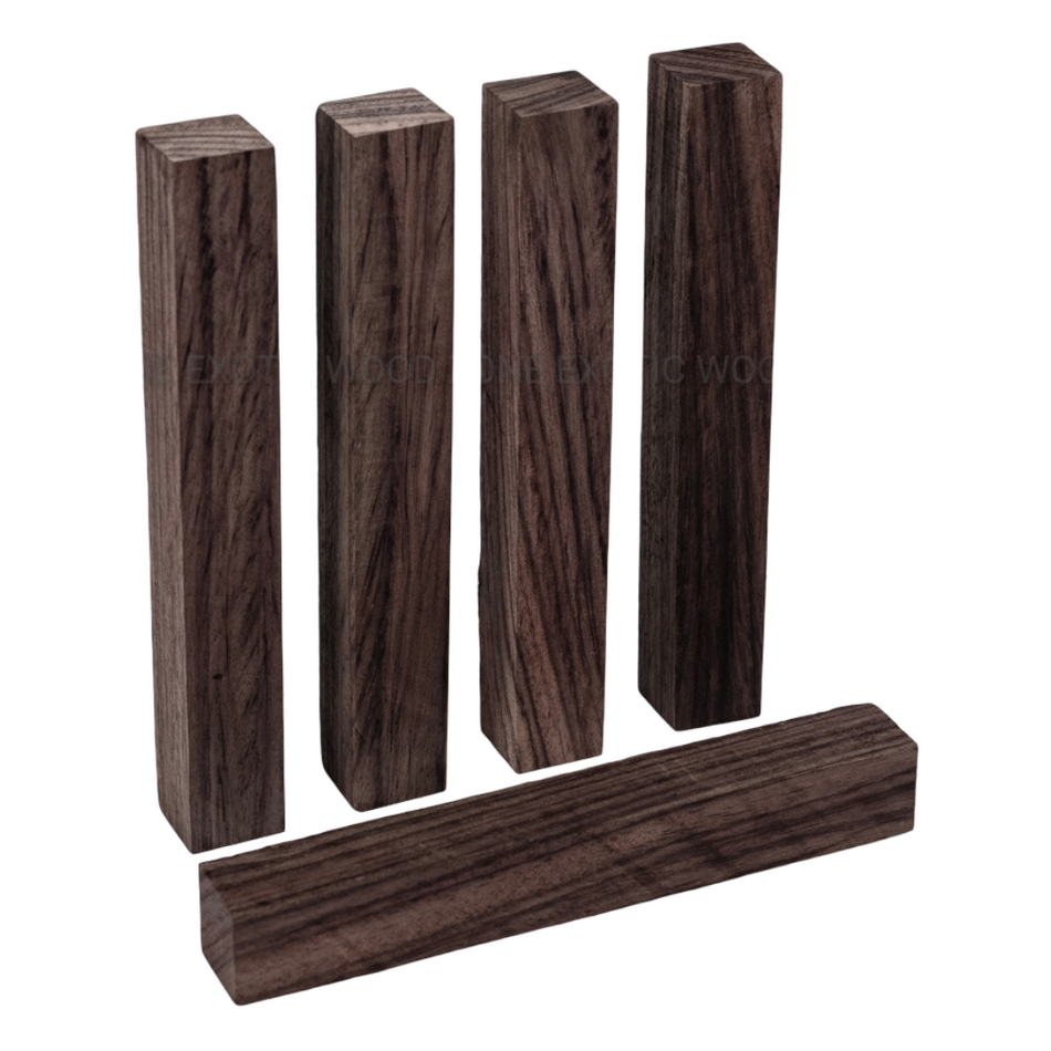 Espacios en blanco para bolígrafos de palisandro de la India Oriental, 3/4" x 3/4" x 6"