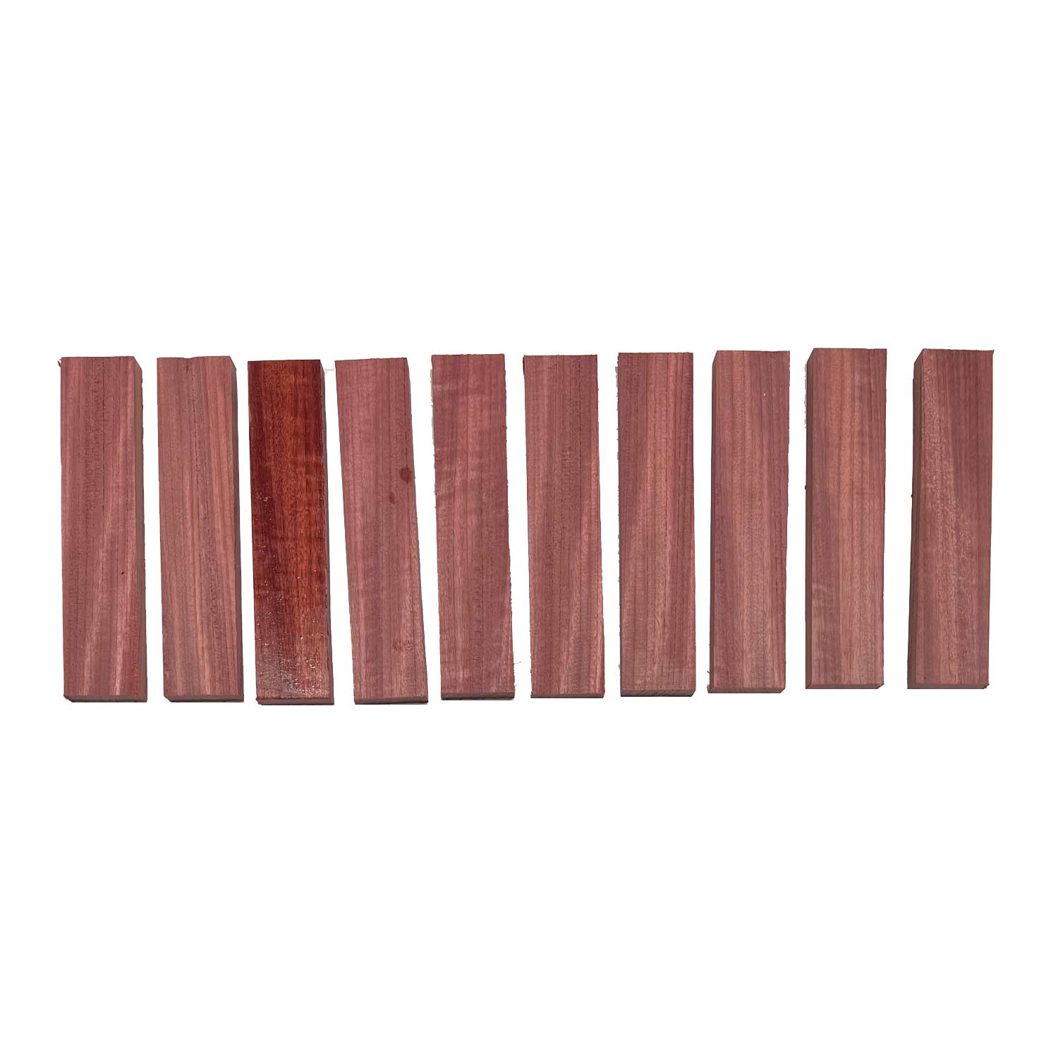 Pack of 10, Purpleheart Wood Knife Blanks/Knife Scales 7&quot; x 1-1/2&quot; x 1/2&quot; - Exotic Wood Zone - Buy online Across USA 