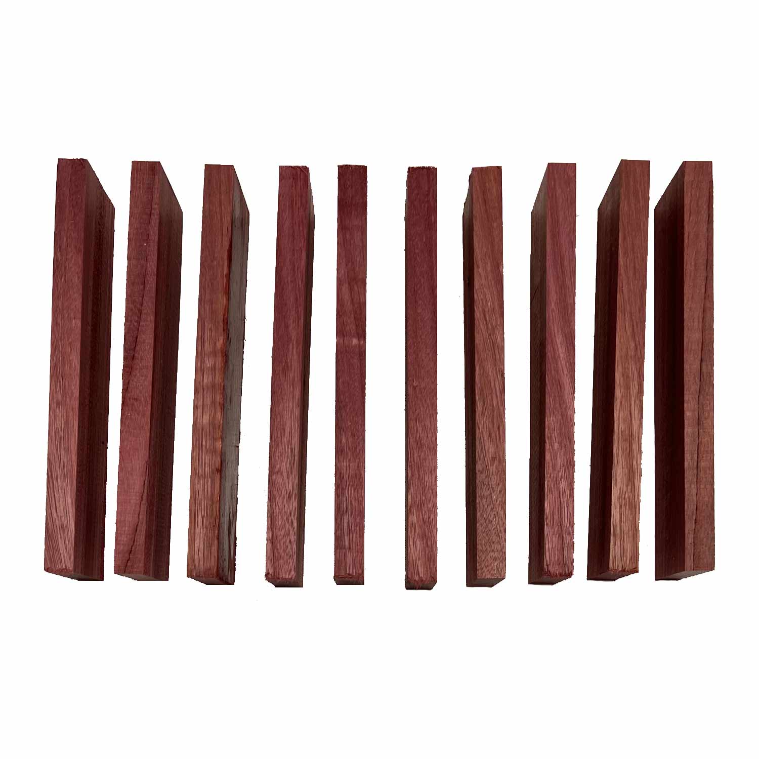 Pack of 10, Purpleheart Wood Knife Blanks/Knife Scales 7" x 1-1/2" x 1/2" - Exotic Wood Zone - Buy online Across USA 