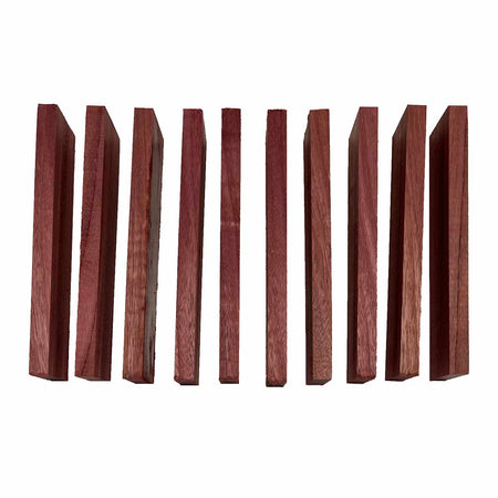 Pack of 10, Purpleheart Wood Knife Blanks/Knife Scales 7" x 1-1/2" x 1/2" - Exotic Wood Zone - Buy online Across USA 