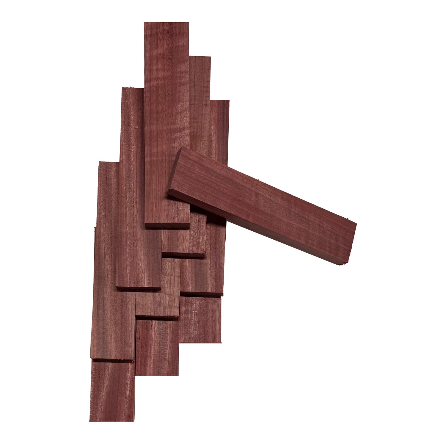 Pack of 10, Purpleheart Wood Knife Blanks/Knife Scales 7" x 1-1/2" x 1/2" - Exotic Wood Zone - Buy online Across USA 