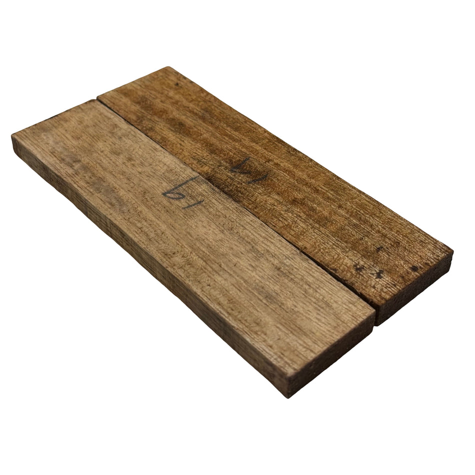 Mango Crosscut Cuchillo de madera en blanco/Escamas de cuchillo Bookmatched 5"x1-1/2"x3/8"