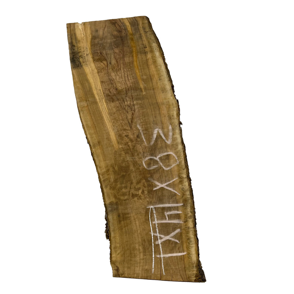 Beautiful Olivewood Live Edge Slab - 38" x 14" x 1", #131 - Exotic Wood Zone - Buy online Across USA 