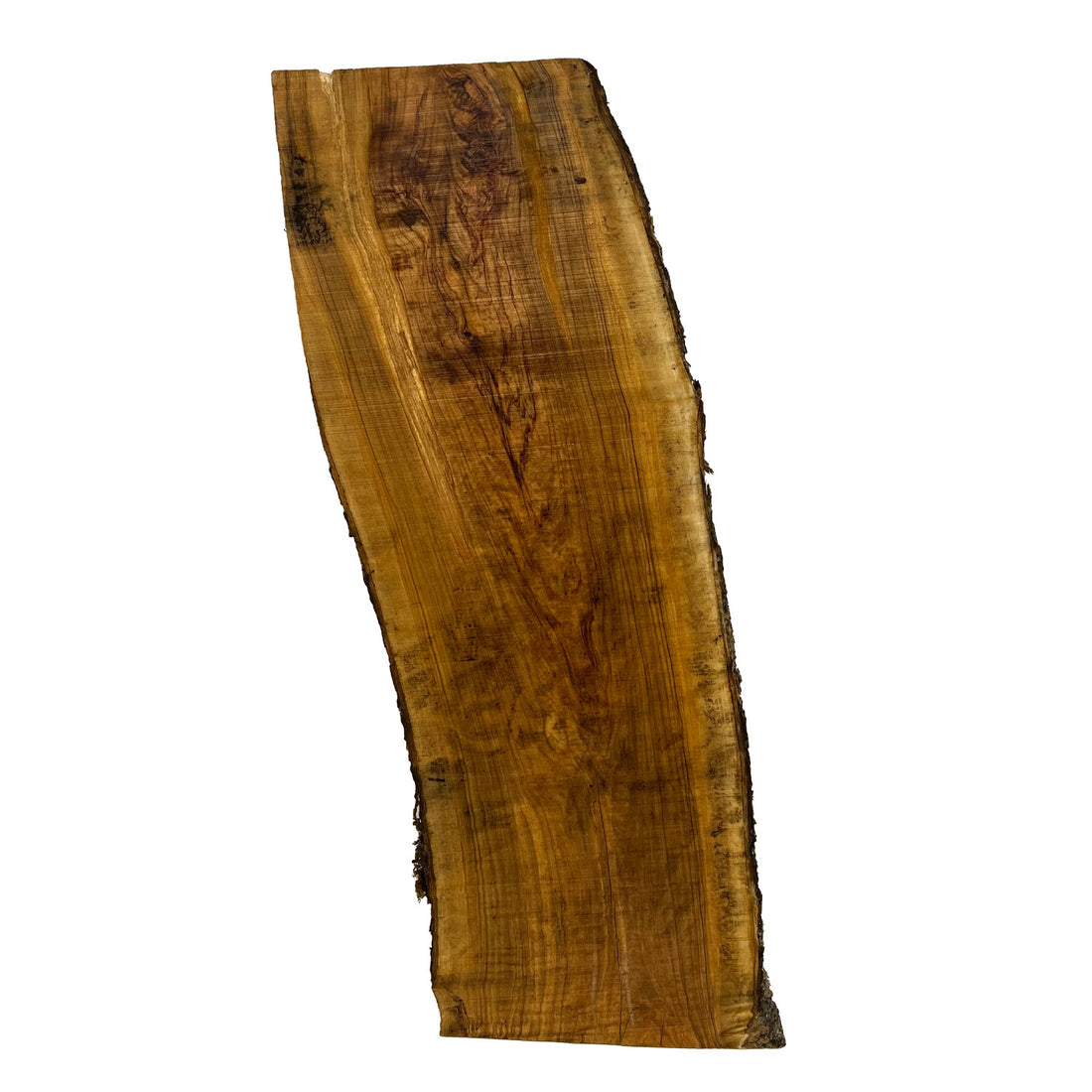 Beautiful Olivewood Live Edge Slab - 38&quot; x 14&quot; x 1&quot;, 