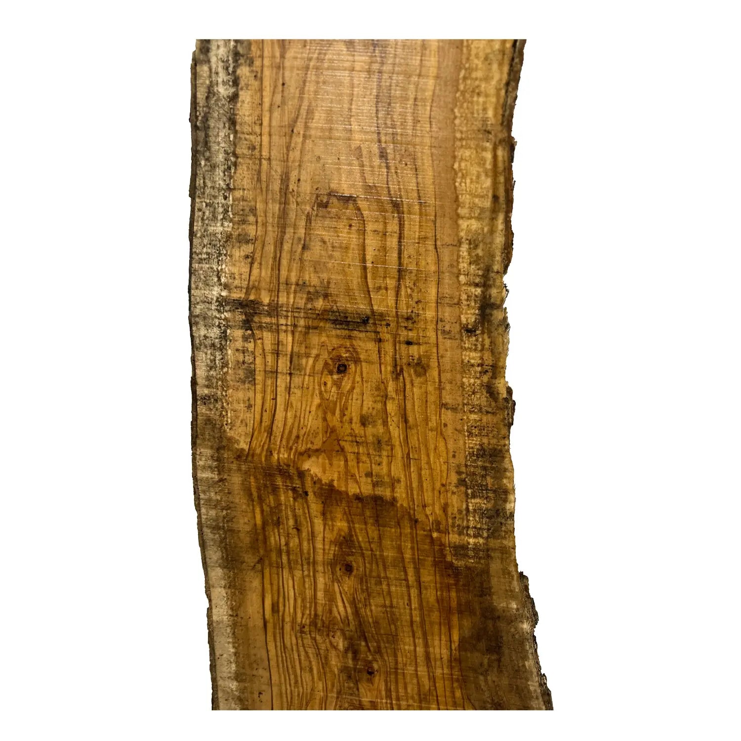 Beautiful Olivewood Live Edge Slab - 76-1/4"x 9" x 1", #182 - Exotic Wood Zone - Buy online Across USA 