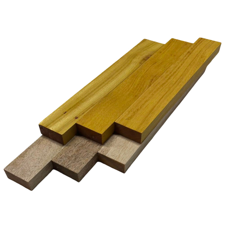 Combo Pack of 6, 3/4" Lumber Board | Cutting Board Blocks | Osage Orange, Mango – 3/4" x 2" x 12"