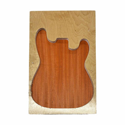 Padauk Semi Explorer Cuerpo de guitarra en blanco - 24&quot; x 18&quot; x 2&quot; - 3 piezas pegadas