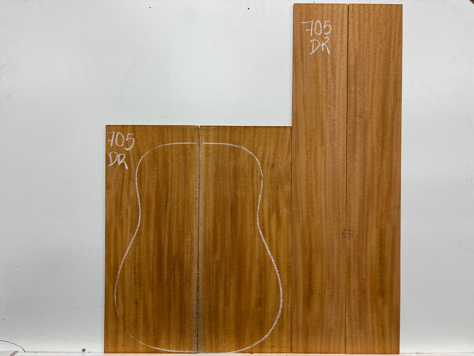 Pack of 10, Mahogany Dreadnought Guitar Back and Side Set