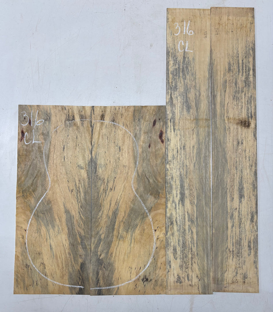 Pack of 10, Spalted Tamarind Acoustic Guitar Set