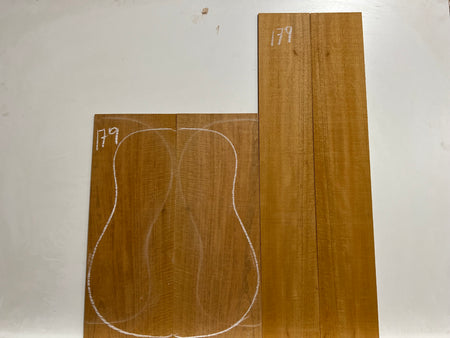 Pack of 10, Flame Genuine Mahogany Acoustic Guitar Set Exotic Wood Zone 