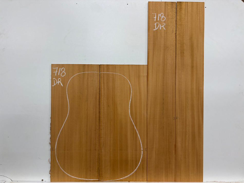 Pack of 5, Mahogany Dreadnought Guitar Back and Side Set