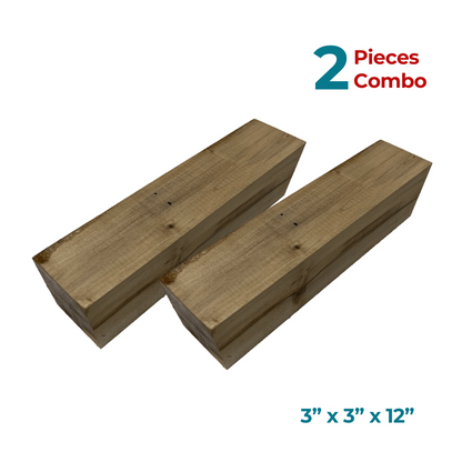 Pack Of 2 ,Ambrosia Maple Pepper Mill Blanks 3” x 3” x 12” - Exotic Wood Zone - Buy online Across USA 