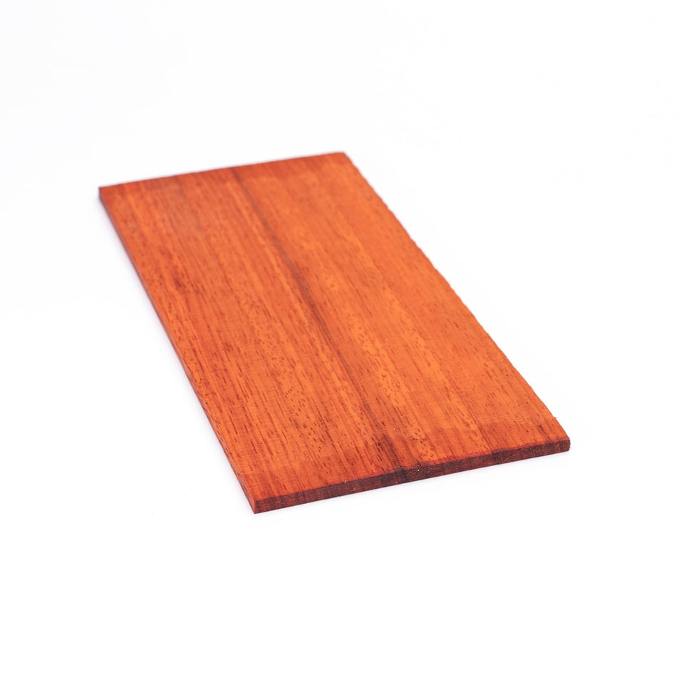 Padauk Wood Veneer | Marquetry Inlay - 200mm x 100mm x 4mm