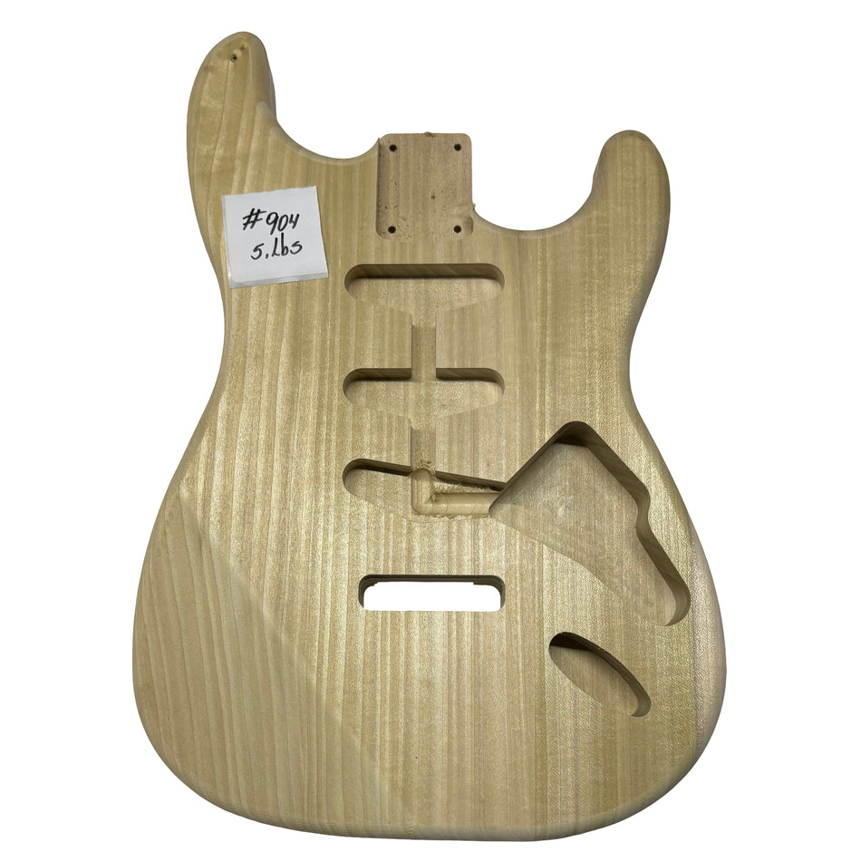 ST-Style Yellow Poplar Unfinished Fender Guitar Body #904