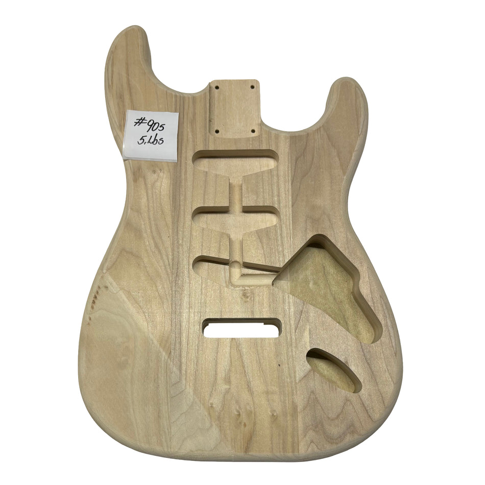 ST-Style Yellow Poplar Unfinished Fender Guitar Body #905