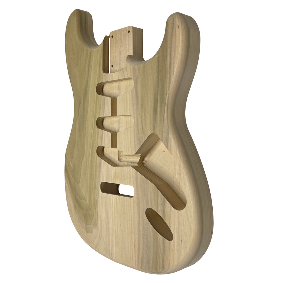 ST-Style Yellow Poplar Unfinished Fender Guitar Body #951