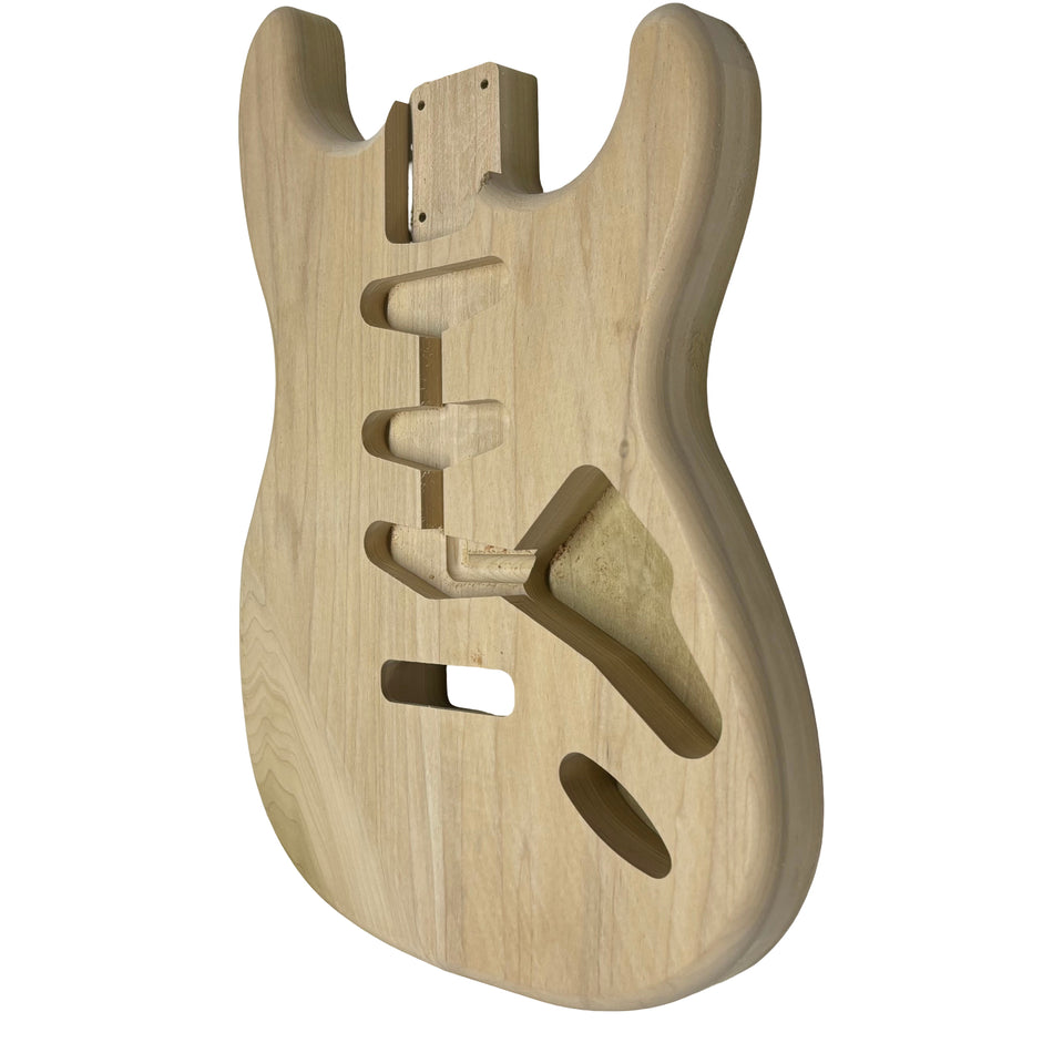 ST-Style Yellow Poplar Unfinished Fender Guitar Body #952