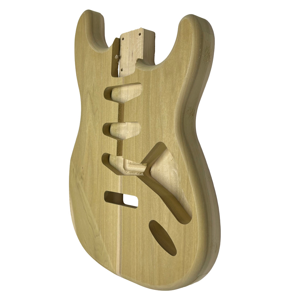 ST-Style Yellow Poplar Unfinished Fender Guitar Body #953