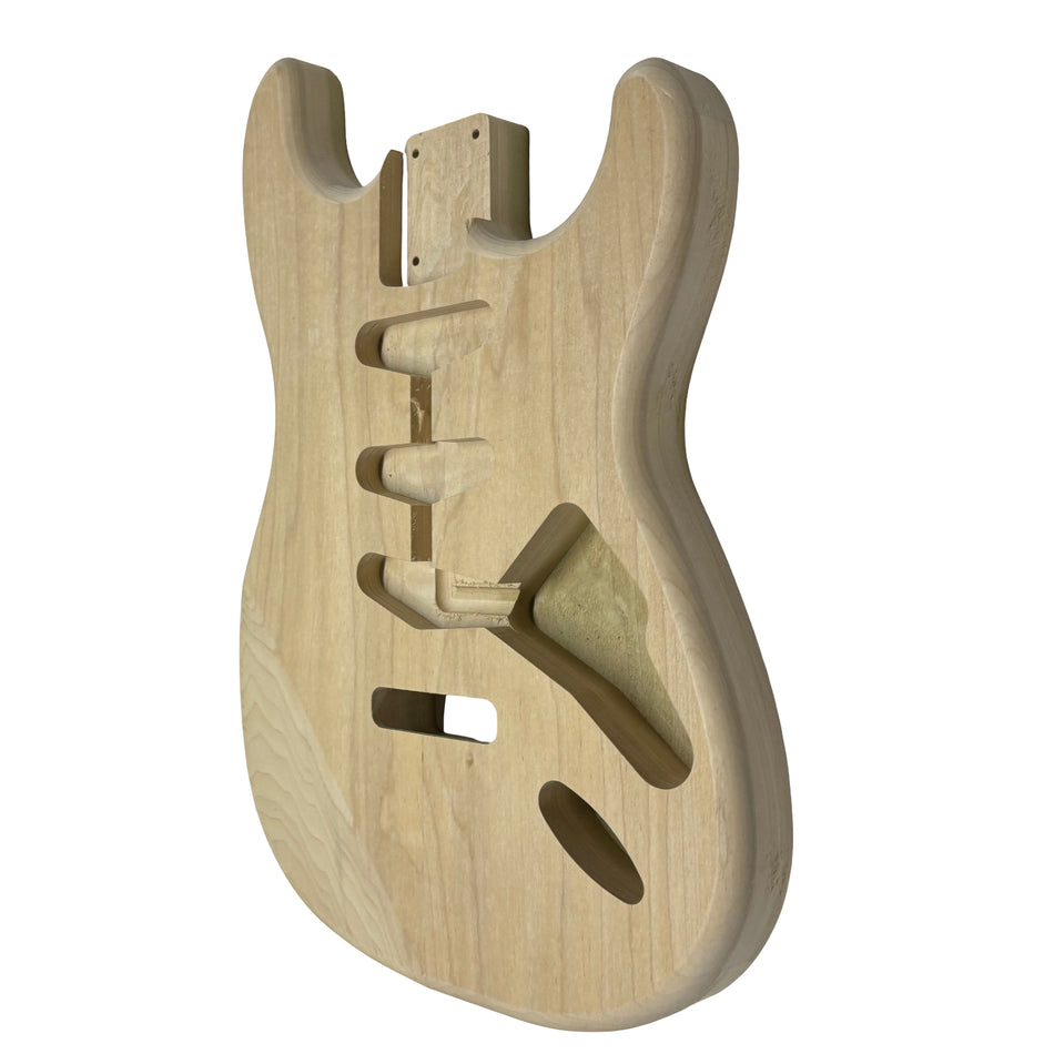 ST-Style Yellow Poplar Unfinished Fender Guitar Body #954