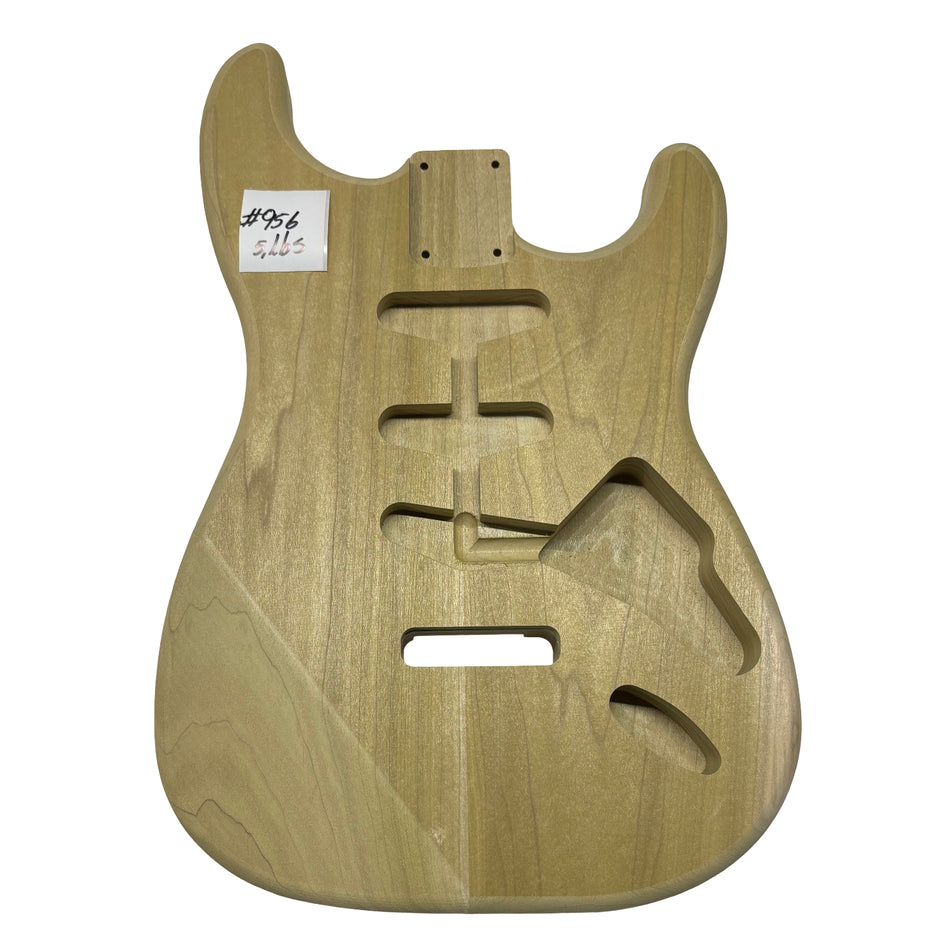 ST-Style Yellow Poplar Unfinished Fender Guitar Body #956
