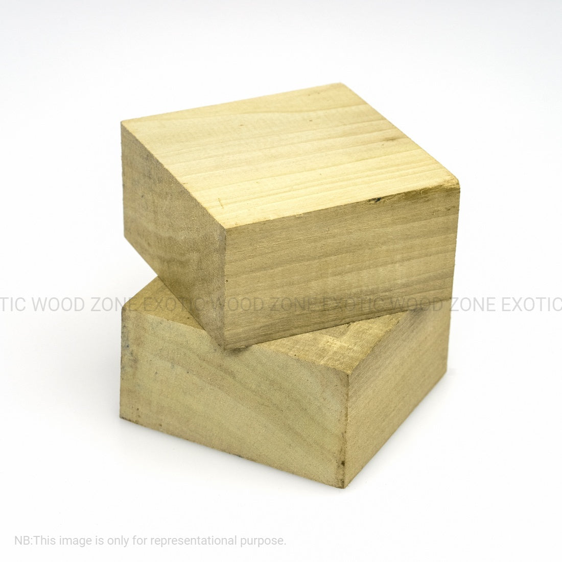 Pack Of 2, Yellow Poplar Bowl Turning Wood Blanks 6&quot; x 6&quot; x 2&quot; - Exotic Wood Zone - Buy online Across USA 