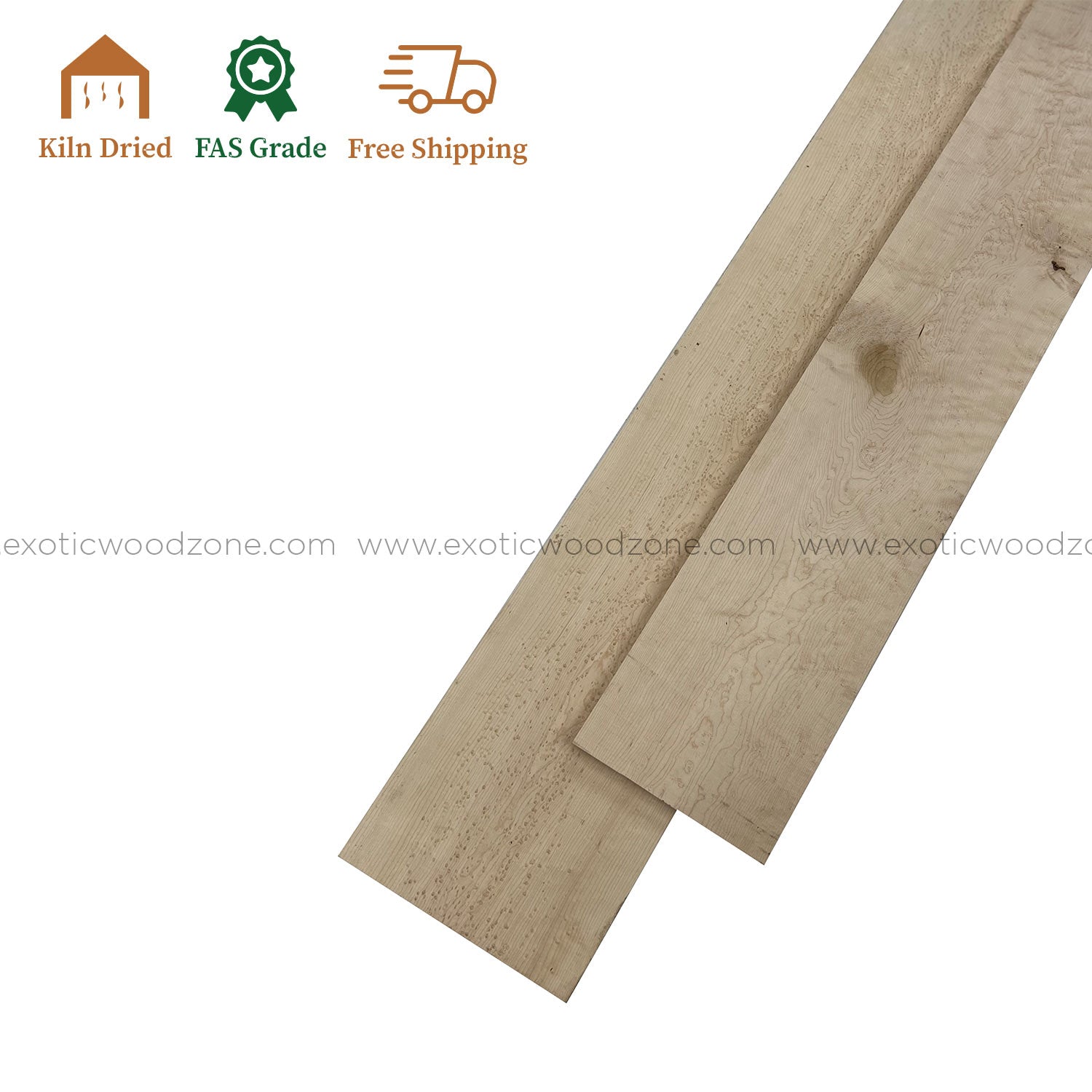 10 Board Feet - 4/4&quot; Birdseye Maple Lumber Boards - Exotic Wood Zone - Buy online Across USA 