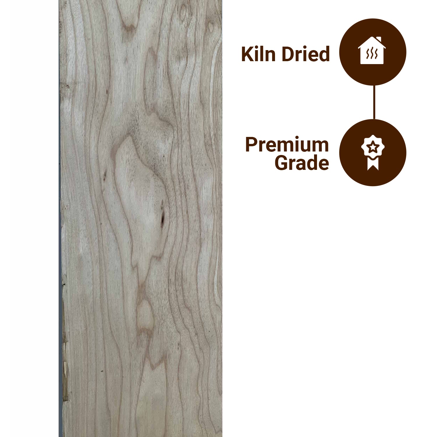 Madera de arce acolchada premium 4/4 | Grado FAS