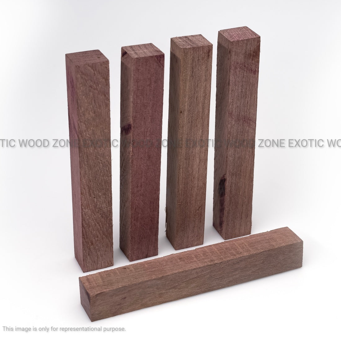 Pack of 10, Purpleheart Wood Pen Blanks 3/4" x 3/4" x 5" - Exotic Wood Zone - Buy online Across USA 