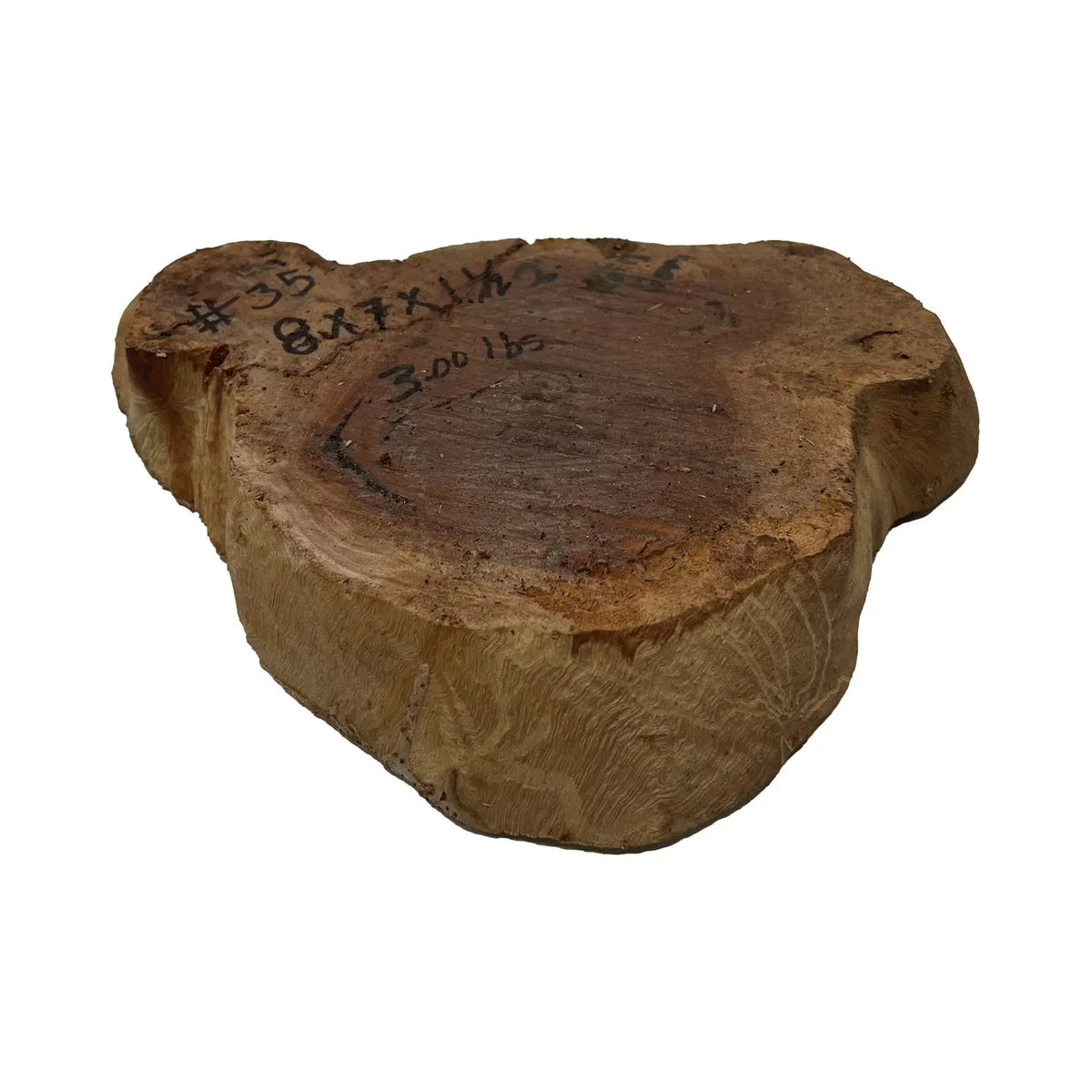 Red Gum Burl Cookies/Slabs 8" x 7" x 1-1/2", 3 lbs | #35 - Exotic Wood Zone - Buy online Across USA 