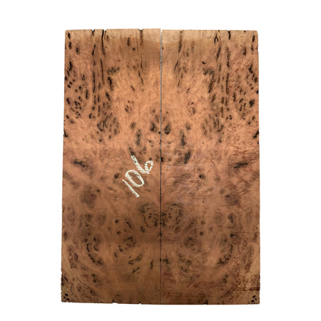 Red Gum Burl Acoustic/ Electric Guitar Wood Drop Top Set | 21" x 14" x 3/8"  #106 - Exotic Wood Zone - Buy online Across USA 