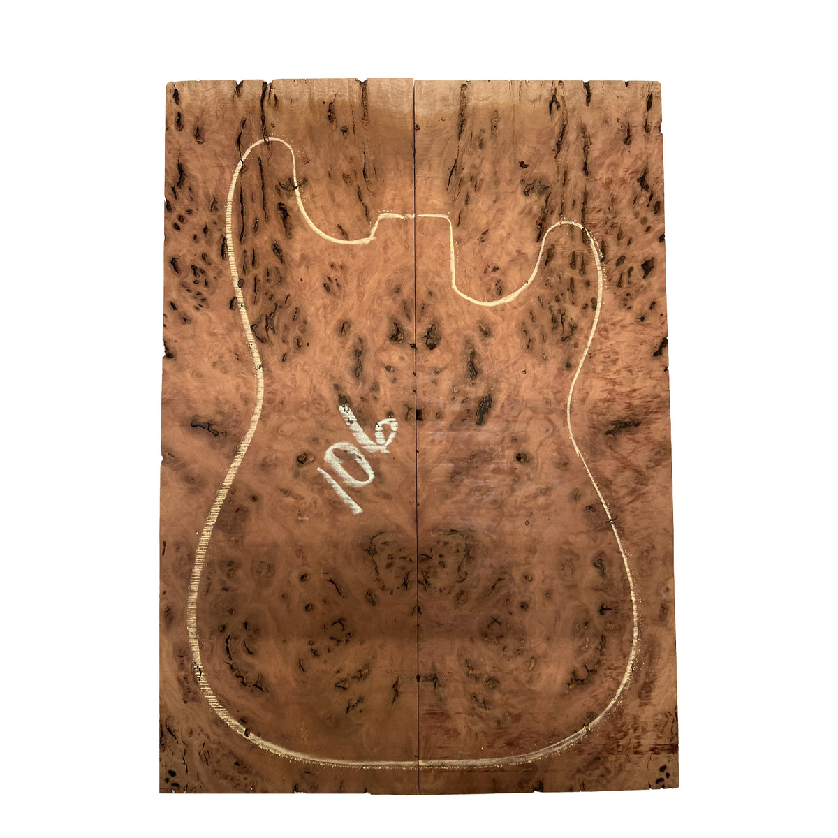 Red Gum Burl Acoustic/ Electric Guitar Wood Drop Top Set | 21" x 14" x 3/8"  #106 - Exotic Wood Zone - Buy online Across USA 