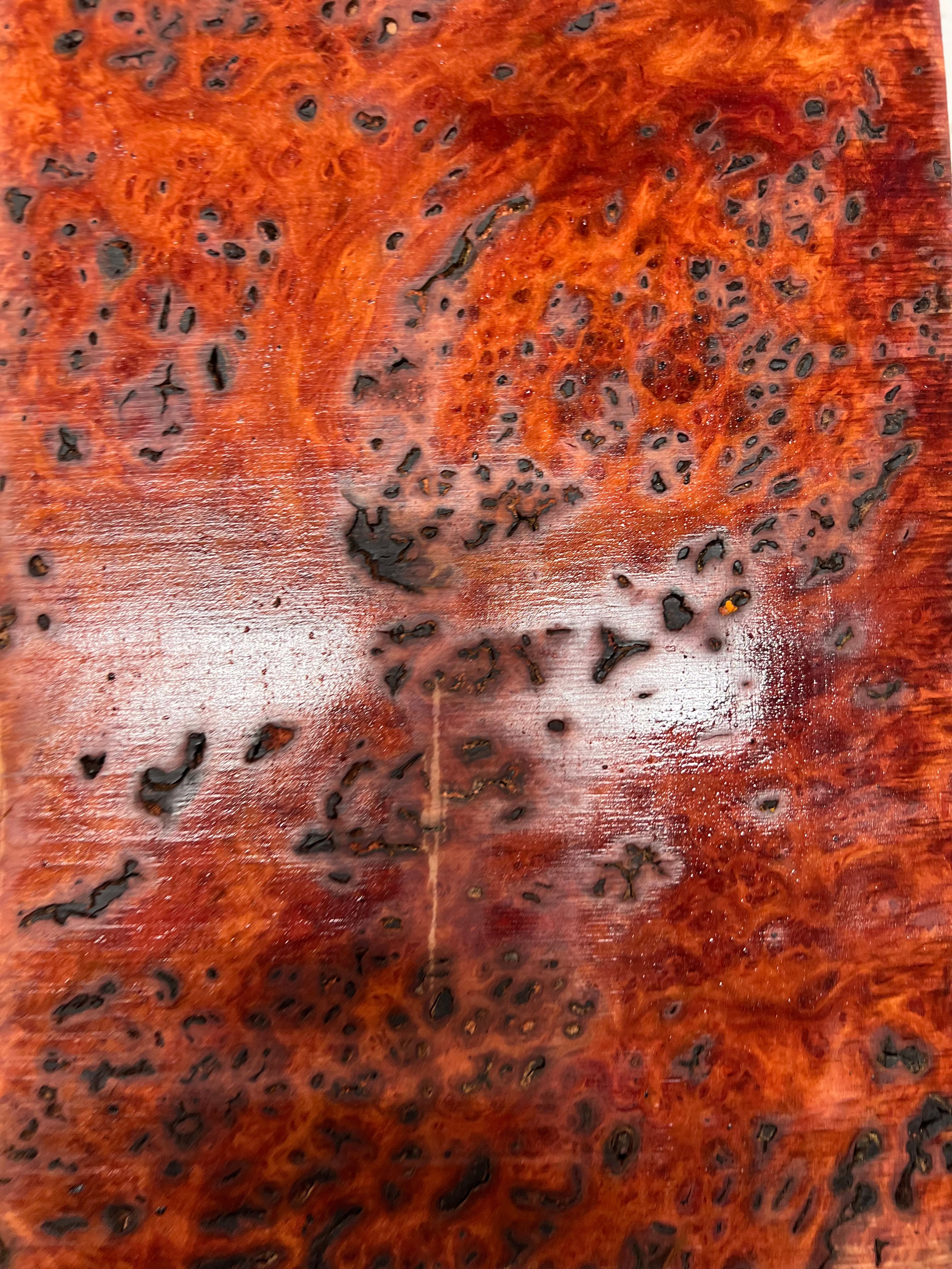 Red Gum Burl Acoustic/ Electric Guitar Wood Drop Top Set | 21" x 14" x 3/8"  #115 - Exotic Wood Zone - Buy online Across USA 