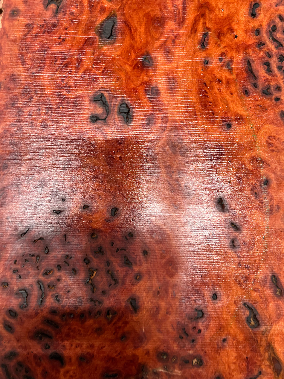 Red Gum Burl Acoustic/ Electric Guitar Wood Drop Top Set | 21" x 14" x 3/8"  #120 - Exotic Wood Zone - Buy online Across USA 