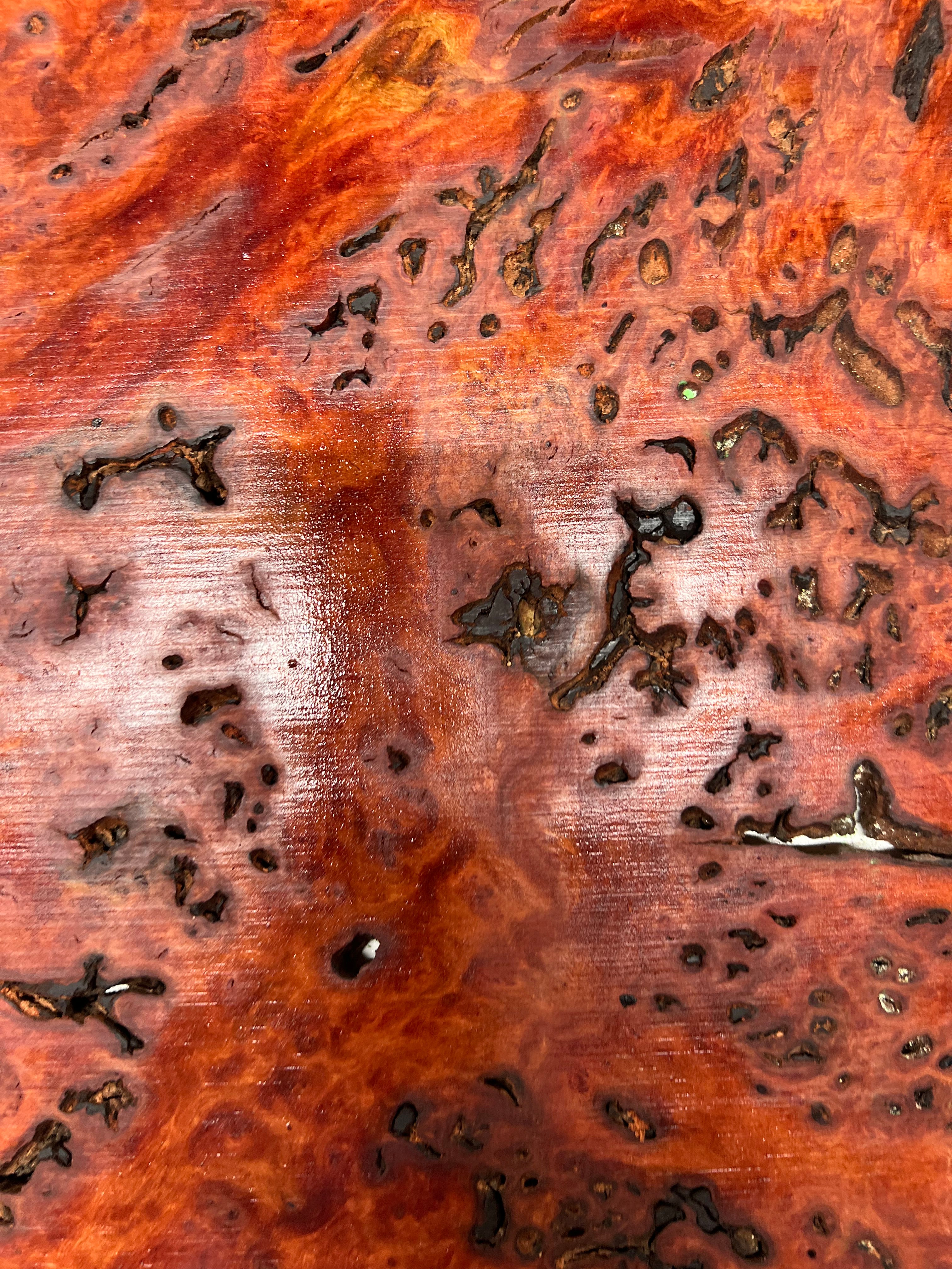 Red Gum Burl Acoustic/ Electric Guitar Wood Drop Top Set | 21" x 14" x 3/8"  #66 - Exotic Wood Zone - Buy online Across USA 