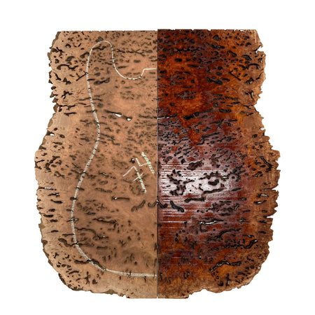 Red Gum Burl Acoustic/ Electric Guitar Wood Drop Top Set | 21" x 14" x 3/8"  #74 - Exotic Wood Zone - Buy online Across USA 