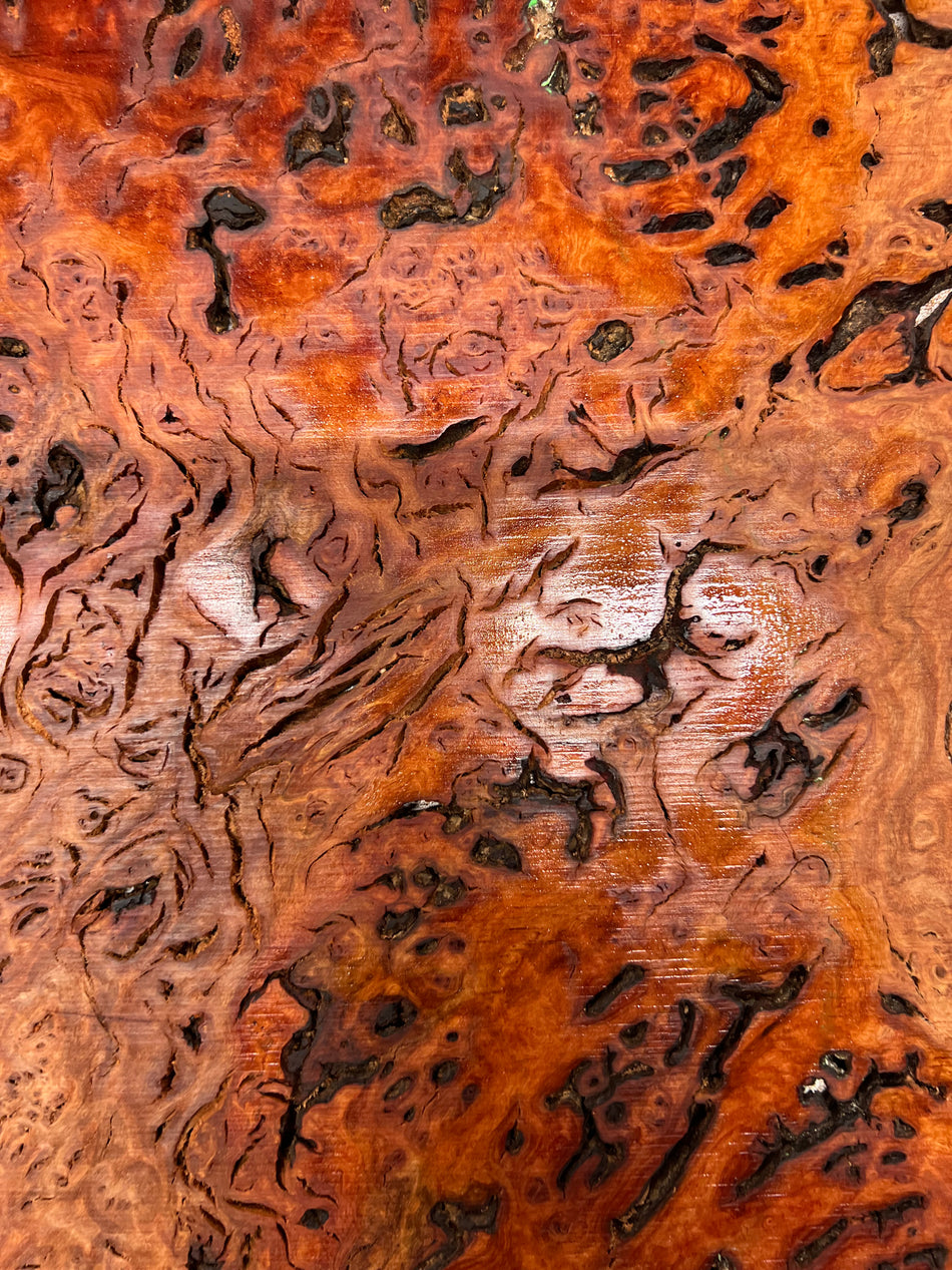 Red Gum Burl Acoustic/ Electric Guitar Wood Drop Top Set | 21" x 14" x 3/8"  #77 - Exotic Wood Zone - Buy online Across USA 