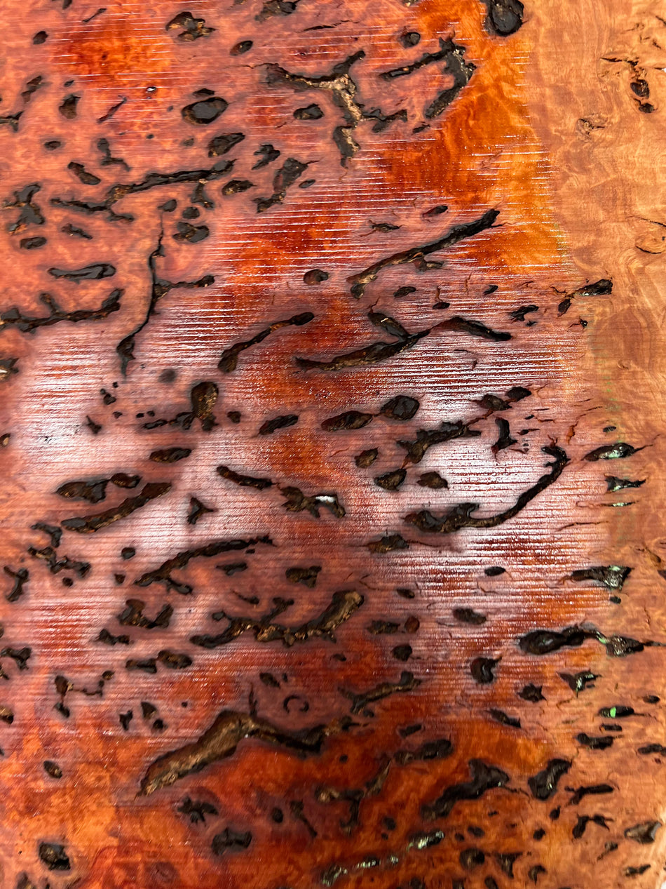 Red Gum Burl Acoustic/ Electric Guitar Wood Drop Top Set | 21" x 14" x 3/8"  #84 - Exotic Wood Zone - Buy online Across USA 