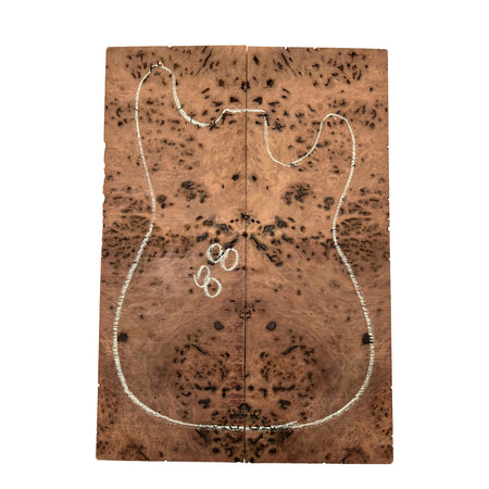 Red Gum Burl Acoustic/ Electric Guitar Wood Drop Top Set | 21" x 14" x 3/8"  #88 - Exotic Wood Zone - Buy online Across USA 