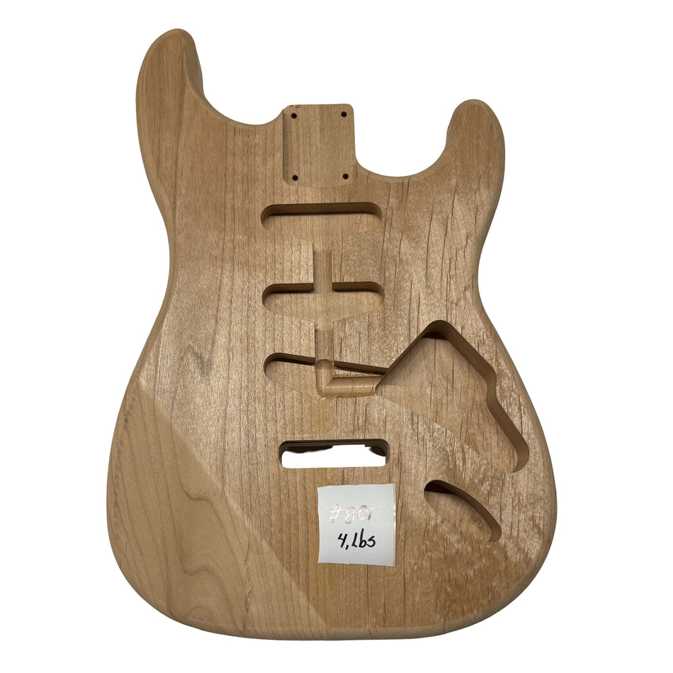 ST-Style Alder Unfinished Fender Guitar Body #801