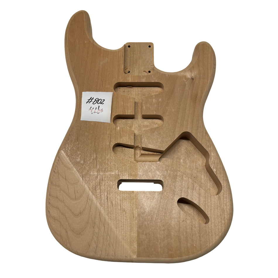 ST-Style Alder Unfinished Fender Guitar Body #802