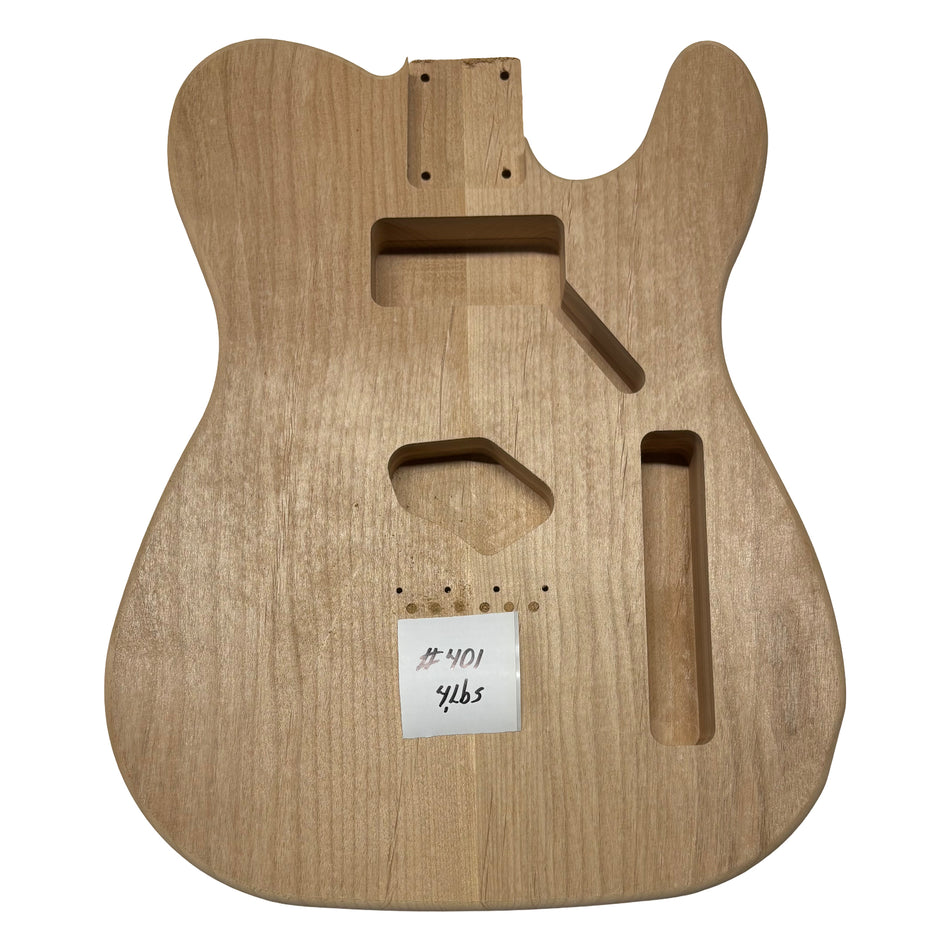 TL-Style Alder Unfinished Fender Guitar Body #401