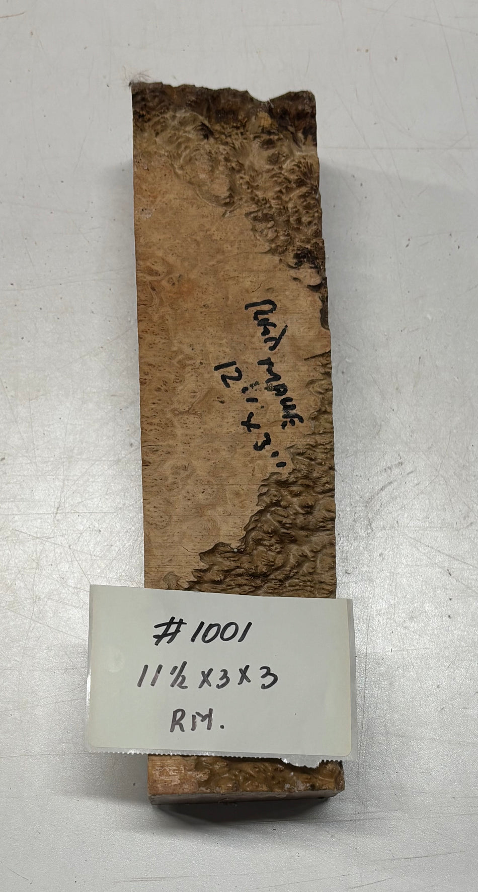 Australian Red Mallee Pepper Mill Blank 11-1/2" x 3" x 3" #1001