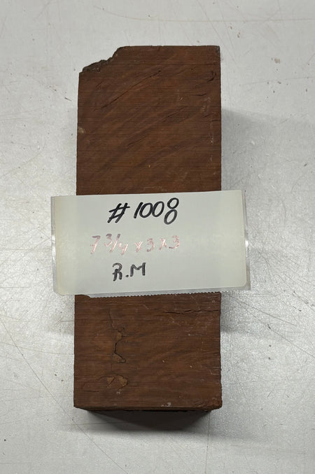 Australian Red Mallee Pepper Mill Blank 7-3/4" x 3" x 3" #1008 - Exotic Wood Zone