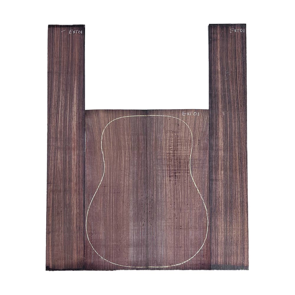 East Indian Rosewood Classical/Dreadnougt AAA Grade Guitar Back &amp; Side Set - Exotic Wood Zone Guitar Sets