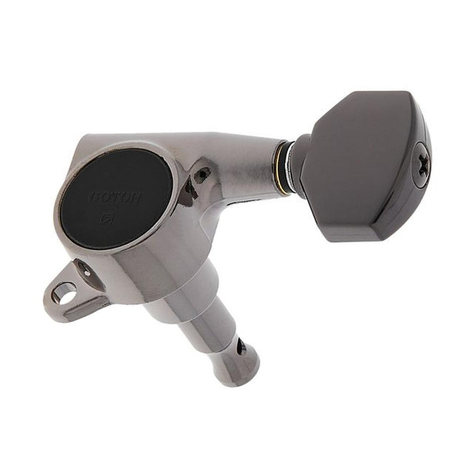 Gotoh Schaller-style Knob Tuners| Cosmo Black (6-In-Line)