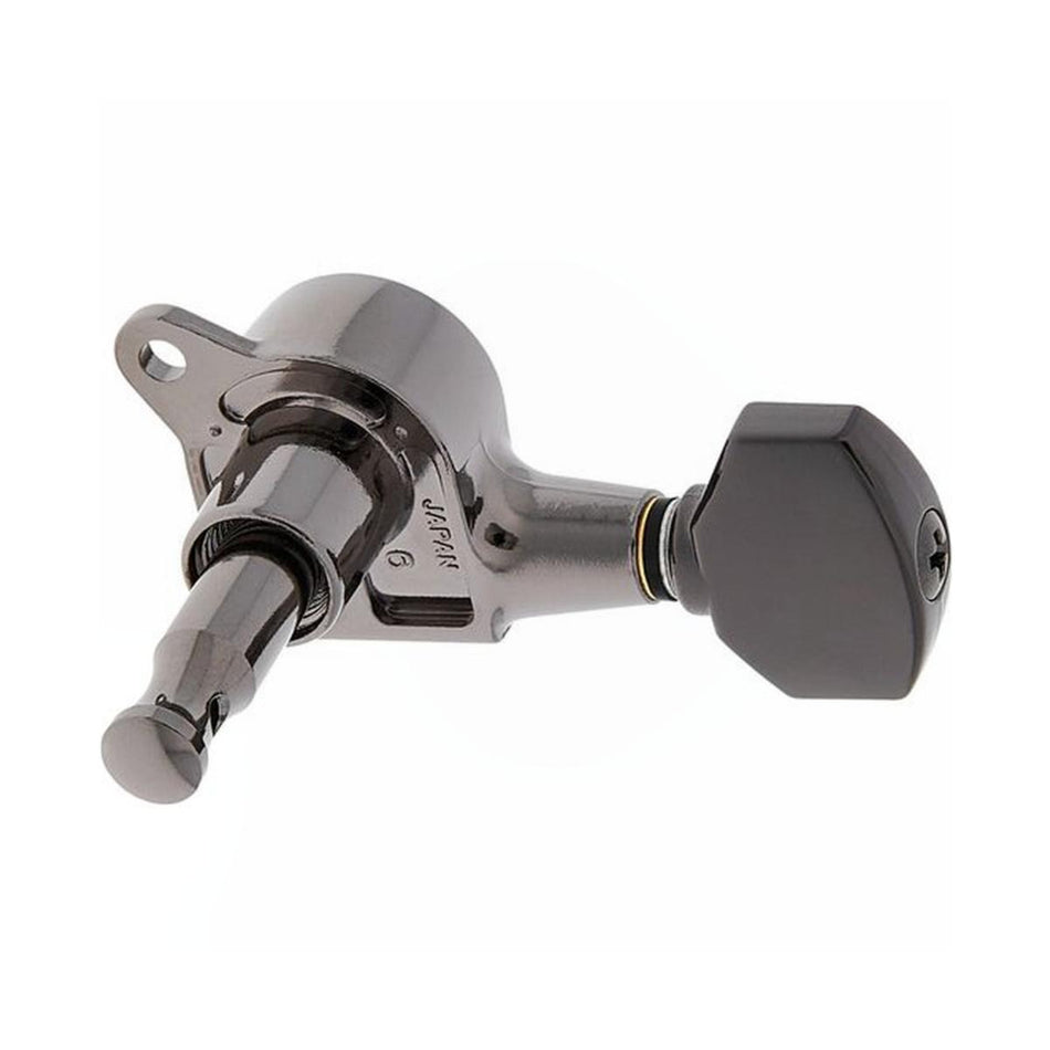 Gotoh Schaller-style Knob Tuners| Cosmo Black (6-In-Line)