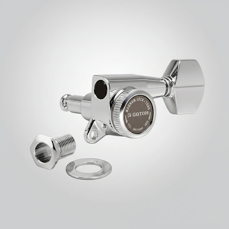 Gotoh Locking Tuning Machine Heads - Magnum Lock-Trad | Chrome (6-In-Line)